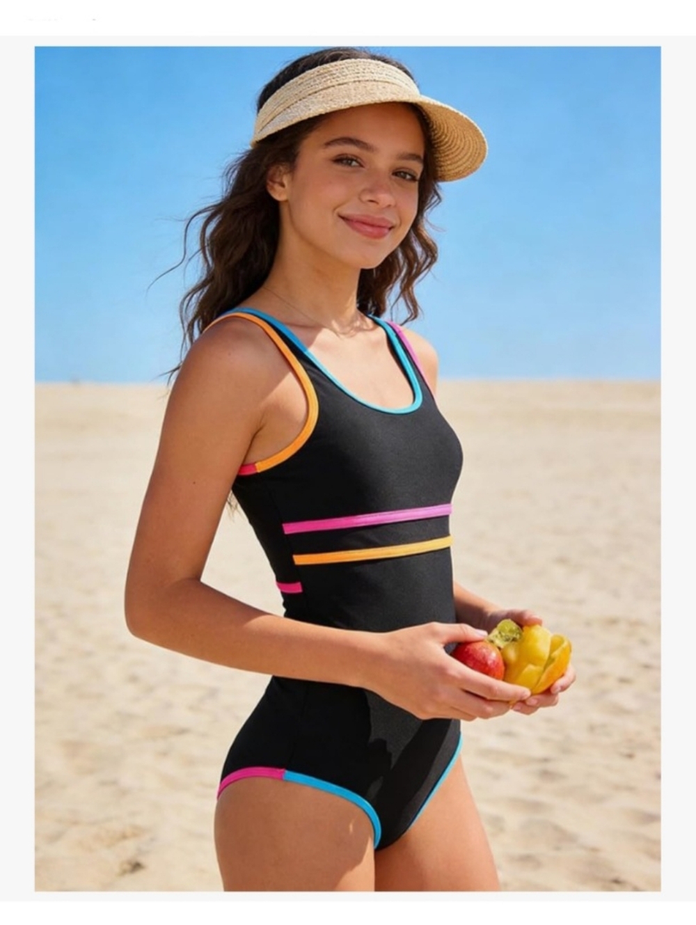 NWOT Crazyme Girls One Piece Swimsuit - 9-10Y